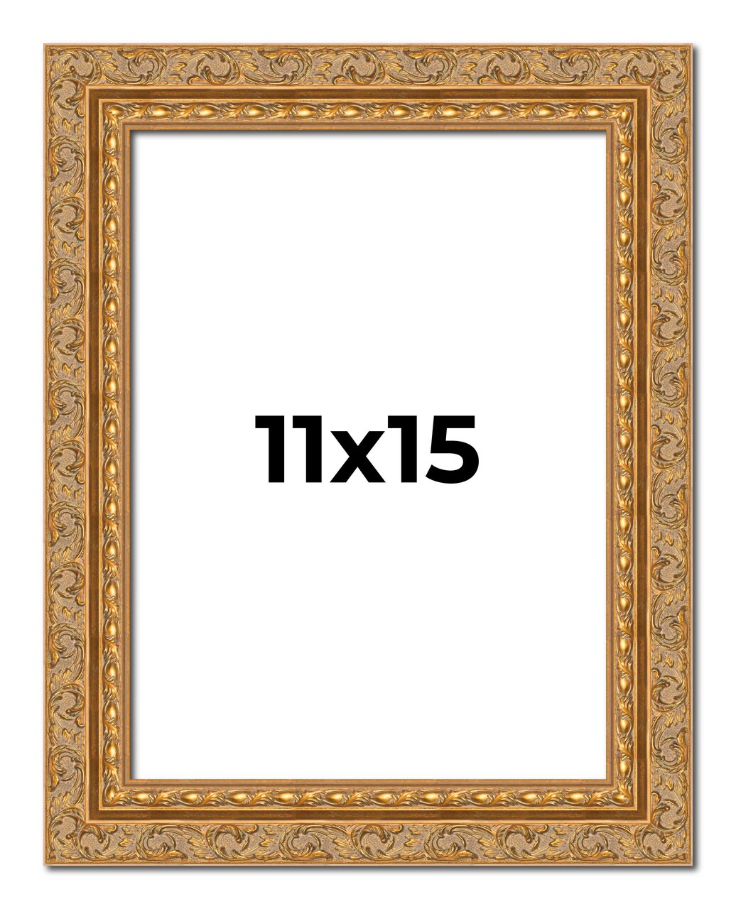 Contemporary Gold Picture Frame - UV Acrylic, Foam Board Backing, Hanging Hardware